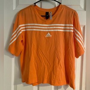 Adidas medium peach colored crop top